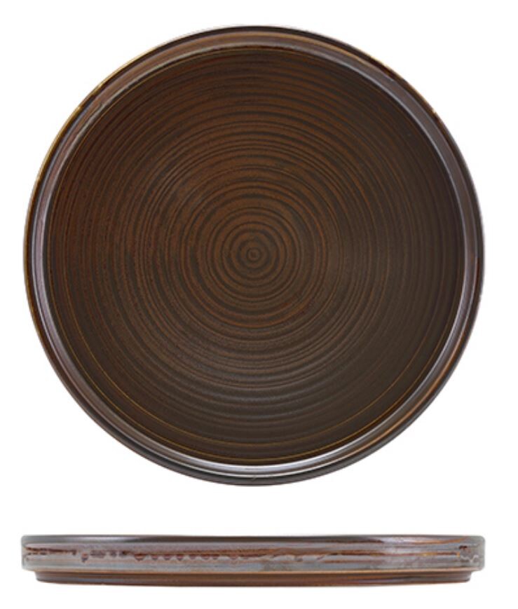 Terra Porcelain Low Presentation Plate 25cm (Box Of 6)