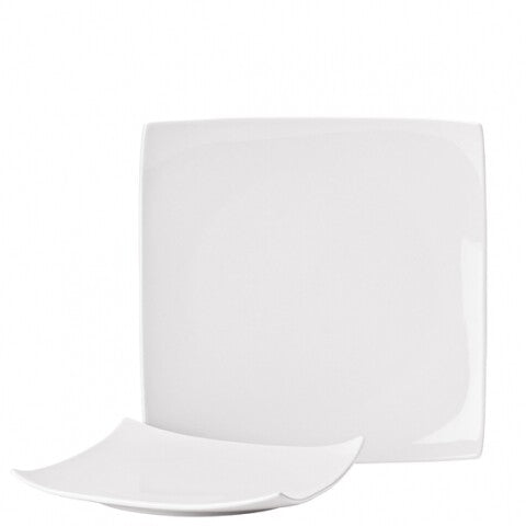 Pure White Porcelain Square Plate 20.5cm (Box Of 18)