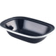 Enamel Pie Dish Black With White Rim 20 x 15 x 4.5cm 51cl / 18oz (Pack Of 12)