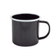 Enamel Black & White Rim Mug 8 x 9Cm 36cl / 12.5oz (Box Of 12)