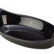 Genware Stoneware Black Oval Eared Dish 16.5cm (Box Of 6)