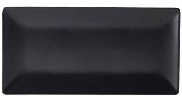 Luna Stoneware Black Rectangular Plate 25 x 15cm (Box Of 6)