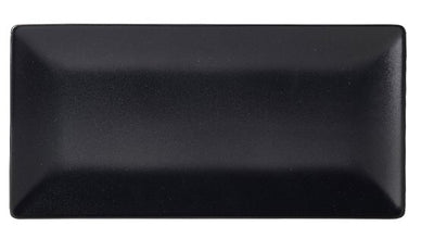 Luna Stoneware Black Rectangular Plate 30 x 15cm (Box Of 6)