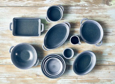 Forge Graphite Stoneware Oval Dish 17.5 x 11.5 x 4cm (Box Of 6)