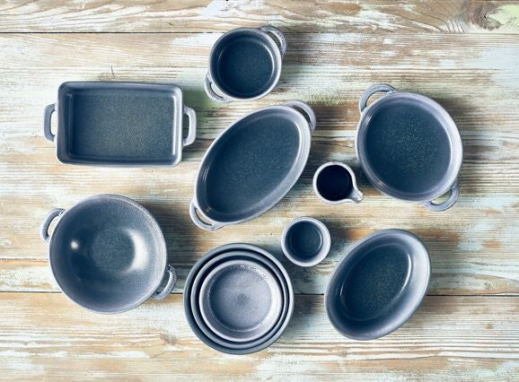 Forge Graphite Stoneware Round Dish 14.5 x 13 x 3cm (Box Of 6)