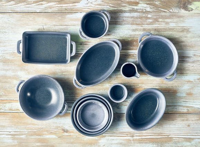 Forge Graphite Stoneware Round Dish 14.5 x 13 x 3cm (Box Of 6)