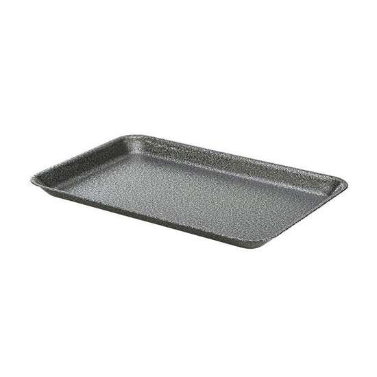 Galvanised Hammered Steel Tray Silver 31.5 x 21.5 x 2cm (Box Of 12)