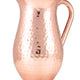 Genware Hammered Copper Plated Water Jug 2L/67.6oz