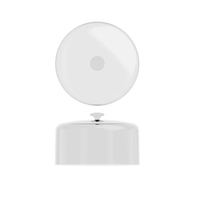 Clear Polycarbonate Dome Lid With White Handles 26.5 X 16.2cm