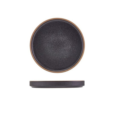 Genware Kava Black Stoneware Presentation Plate 18cm (Box Of 6)