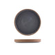 Genware Kava Dark Grey Stoneware Raw Wall Presentation Plate 18cm (Box Of 6)