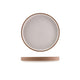 Genware Kava White Stoneware Raw Wall Presentation Plate 18cm (Box Of 6)