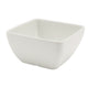 White Melamine Curved Square Bowl 10.5 x 5.3cm (W x H)