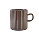 Terra Porcelain Fluted Mug 32cl/11.25oz Black (Box Of 6)