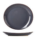Terra Stoneware Rustic Blue Oval Plate 25cm x 22cm (Box Of 6)