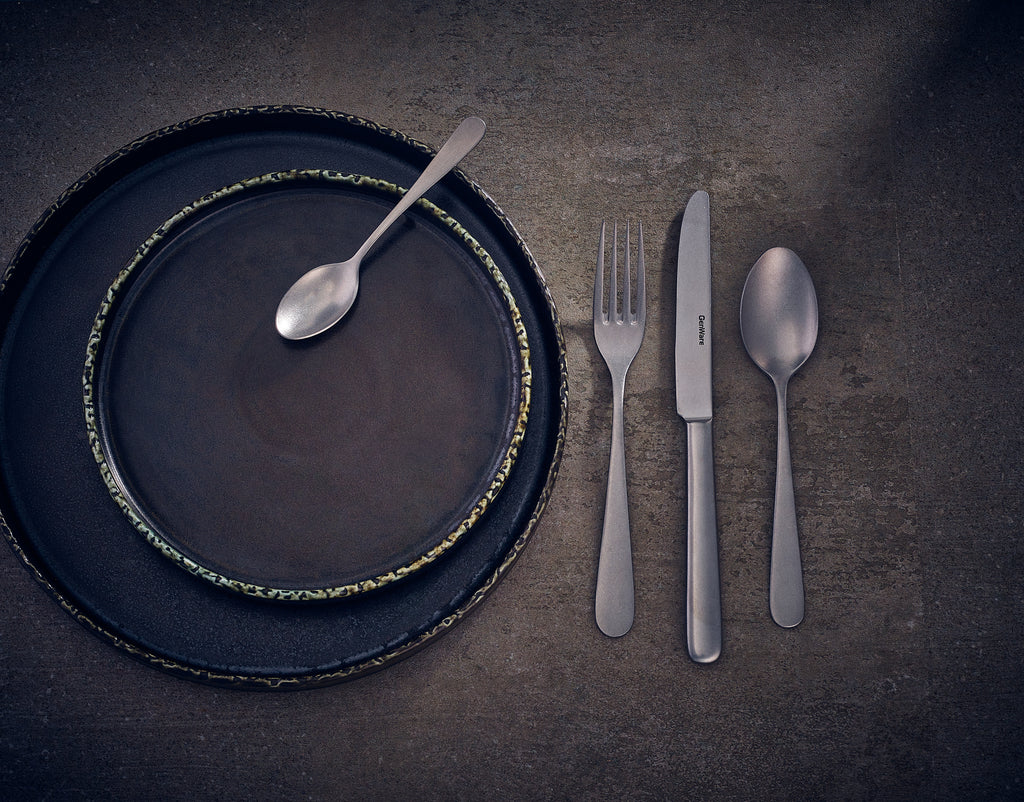 Terra Porcelain Roko Cinder Black Presentation Plate 28cm (Box of 4)