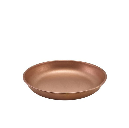 Genware Copper Vintage Steel Coupe Plate 24cm (Box Of 12)