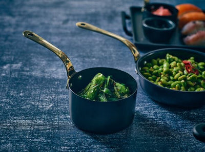 Mini Saucepan Vintage Steel Black 7.8 x 4.5cm 20cl / 7oz (Box Of 6)
