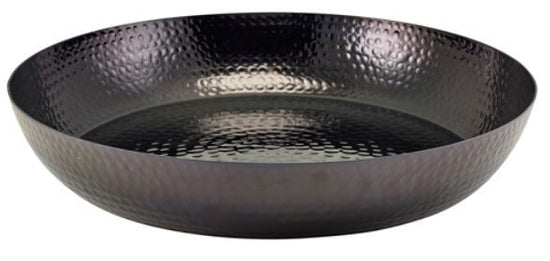 Genware Black Hammered Aluminium Platter, 44 x 7.2cm (Dia x H)