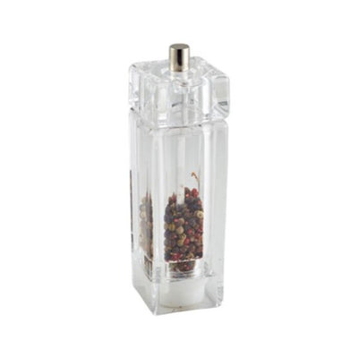 Genware Clear Square Salt/Pepper Grinder 15cm (Box Of 6)