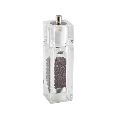 Genware Clear Square Combi Pepper Grinder/Salt Shaker (Box Of 6)
