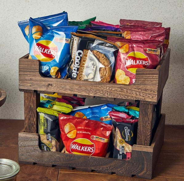 Rustic Wooden Display Crate Stand GN 1/2