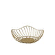 Wire Basket Lotus Leaf Gold 28.5 x 10cm
