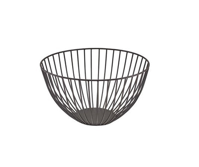Round Wire Basket Black 24 x 13cm