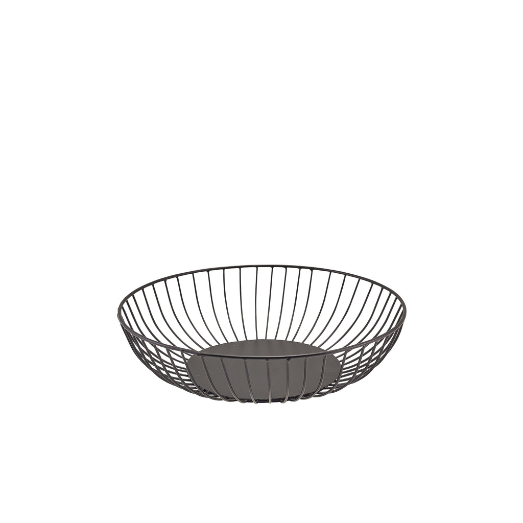 Round Wire Basket Black 27Cm X 7Cm