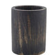 Genware Black Wash Acacia Wood Cutlery Cylinder