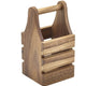 Acacia Wood Cutlery Holder 10cm x 10cm x 20cm