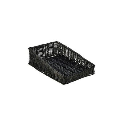 Wicker Display Basket Black 40cm x 25cm x 12cm