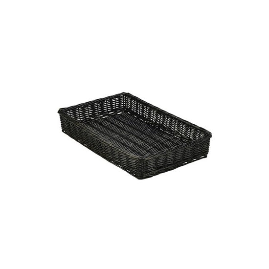 Wicker Display Basket Black 46cm x 30cm x 8cm
