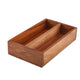 Genware Acacia Wood 2 Compartment Cutlery Tray