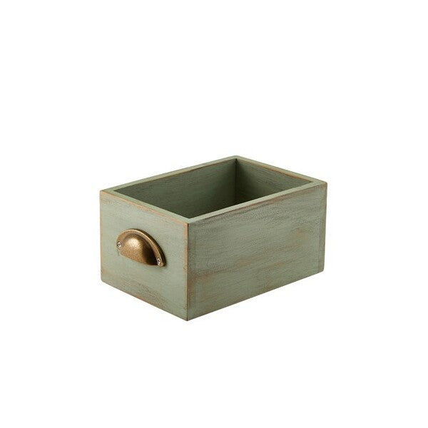 Green Wash Acacia Wood Display Drawer 21.5cm x 15cm x 11cm – Russums