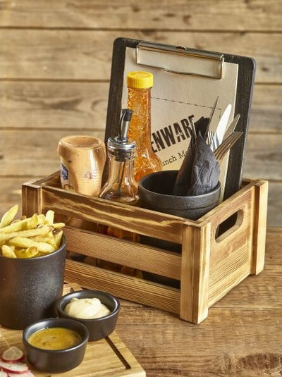 Black Wooden Menu Clipboard A5 18.5 x 24.5 x 0.6cm