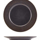 Terra Porcelain Fluted Winged Plate 21cm Black (Box Of 6)