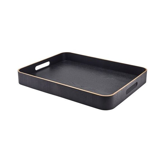 Genware Black Wood Veneer Butlers Tray 50 x 38cm