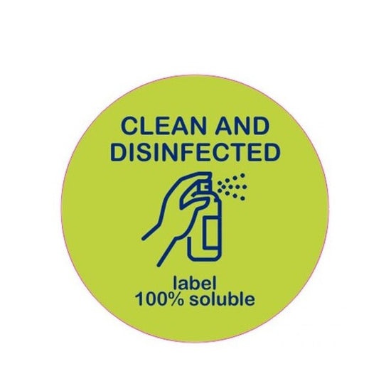 Harfield Removable Clean And Disinfected Round Label Box Of 1000 (820Dis)