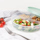 Harfield 3 Compartment Food Container With Lid 21cm Dia x 4.5cm High (496)