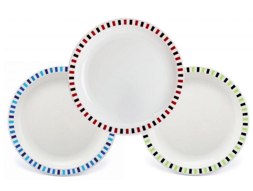 Harfield Duo Polycarbonate Plate 25.5cm With Patterned Rim (228P)