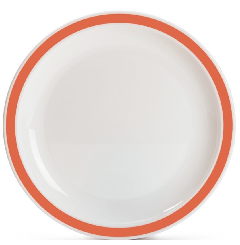 Harfield Duo Polycarbonate Plate 17cm With Solid Colour Rim (025)