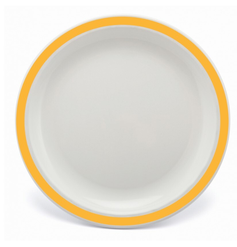 Harfield Duo Polycarbonate Plate 17cm With Solid Colour Rim (025)