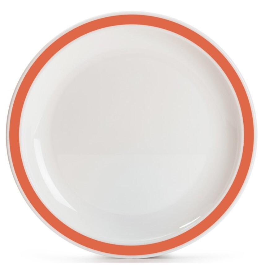 Harfield Duo Polycarbonate Plate 23cm With Solid Colour Rim (024)