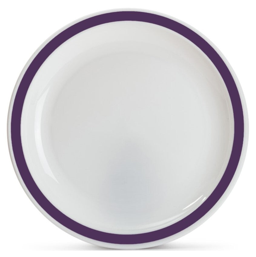 Harfield Duo Polycarbonate Plate 23cm With Solid Colour Rim (024)