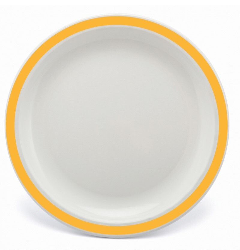 Harfield Duo Polycarbonate Plate 23cm With Solid Colour Rim (024)