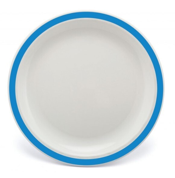 Harfield Duo Polycarbonate Plate 25.5cm With Solid Colour Rim (228)