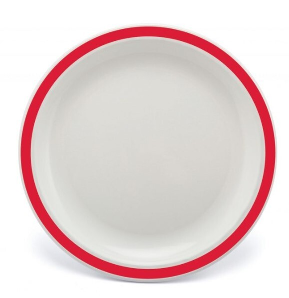 Harfield Duo Polycarbonate Plate 25.5cm With Solid Colour Rim (228)