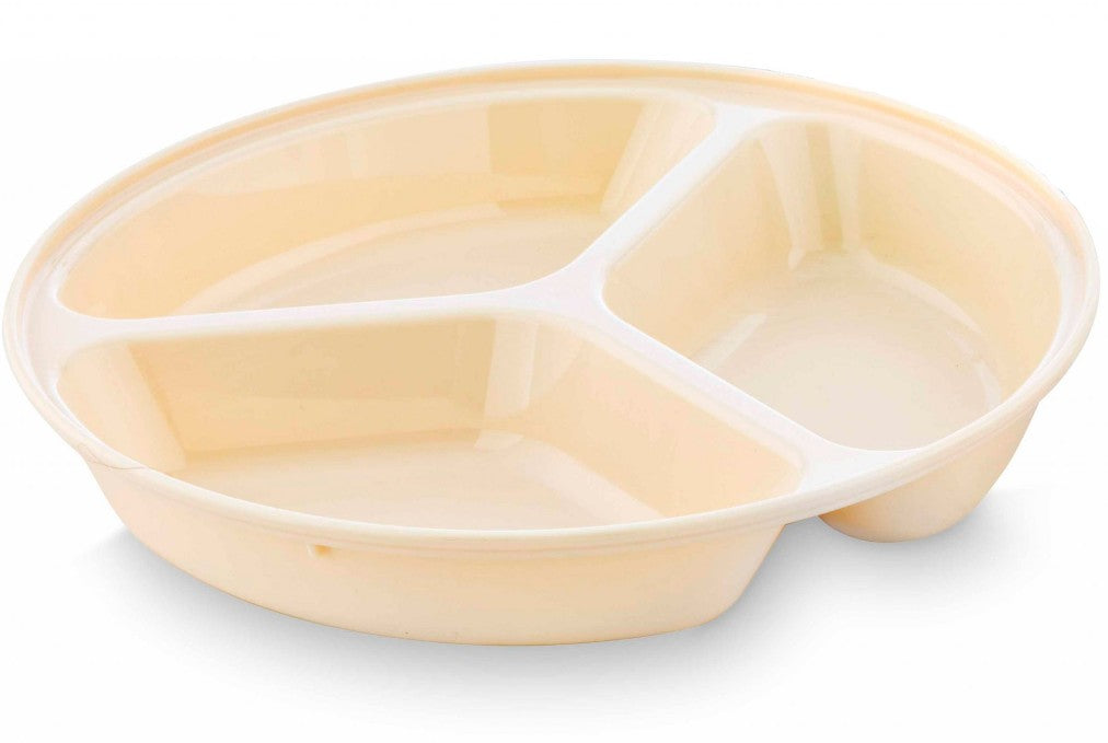 Harfield Polycarbonate 3 Compartment Deep Plate 25.5cm (431)