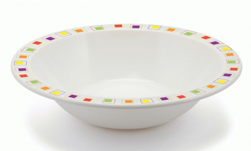 Harfield Duo Polycarbonate Bowl 17.3cm With Patterned Rim (026P)